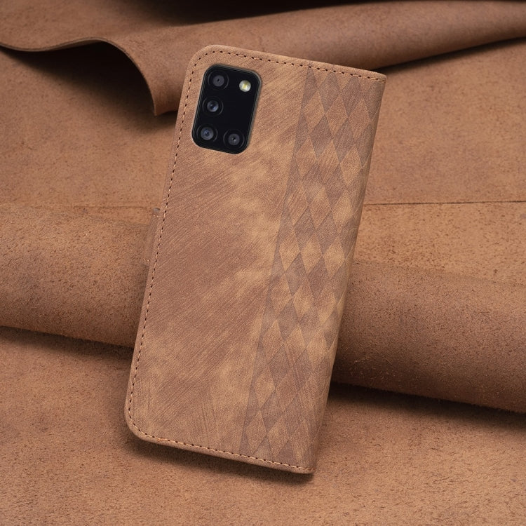 Plaid Embossed Leather Phone Case