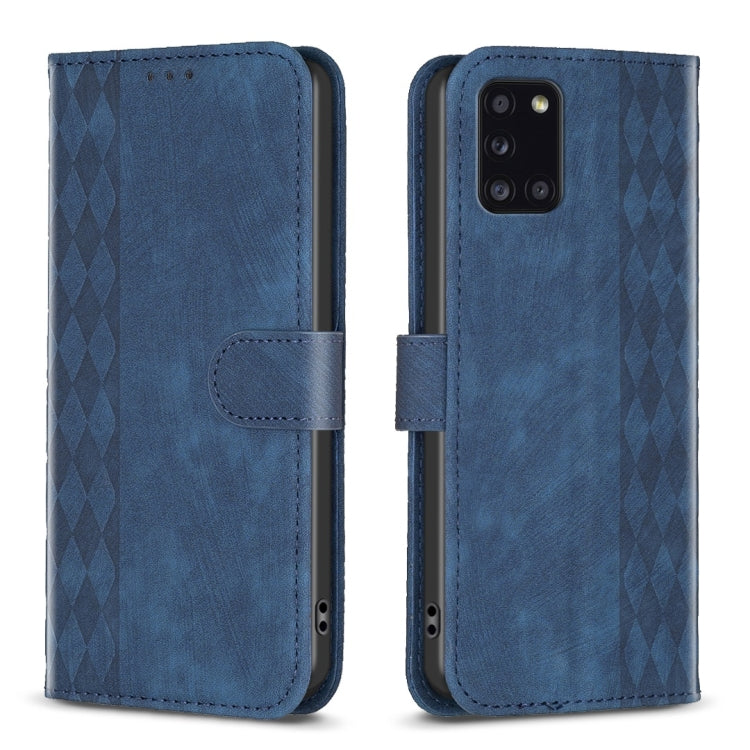 Plaid Embossed Leather Phone Case