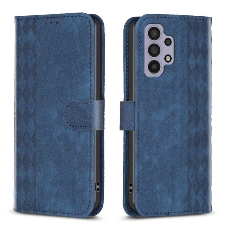 Plaid Embossed Leather Phone Case
