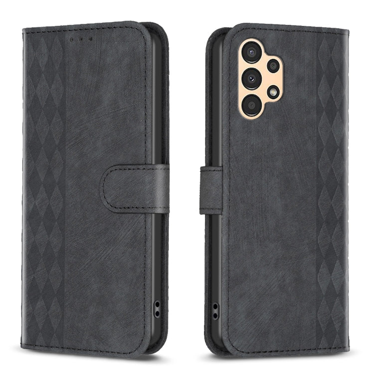 Plaid Embossed Leather Phone Case