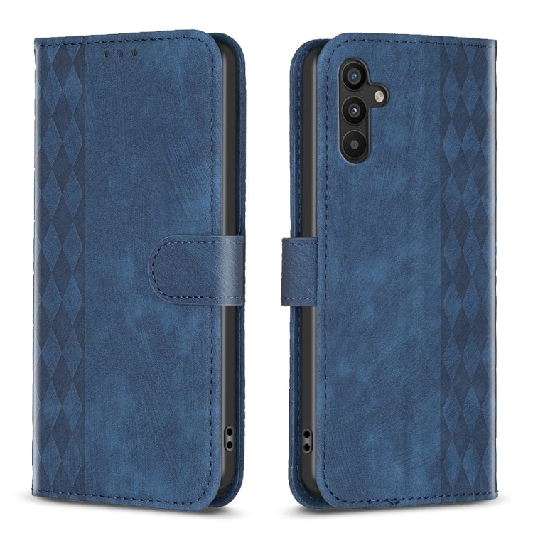 Plaid Embossed Leather Phone Case