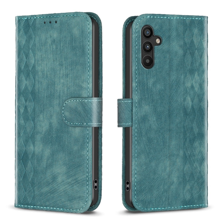 Plaid Embossed Leather Phone Case