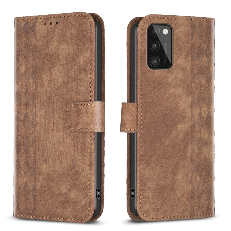 Plaid Embossed Leather Phone Case