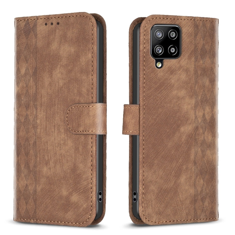 Plaid Embossed Leather Phone Case