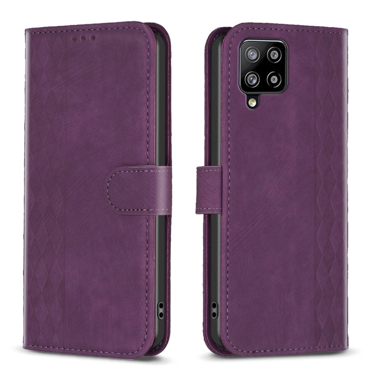 Plaid Embossed Leather Phone Case