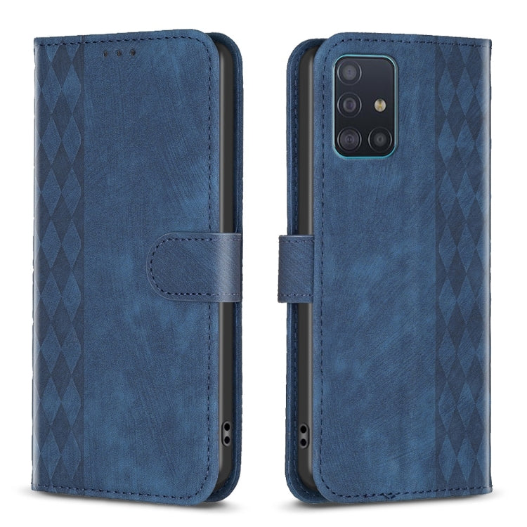 Plaid Embossed Leather Phone Case