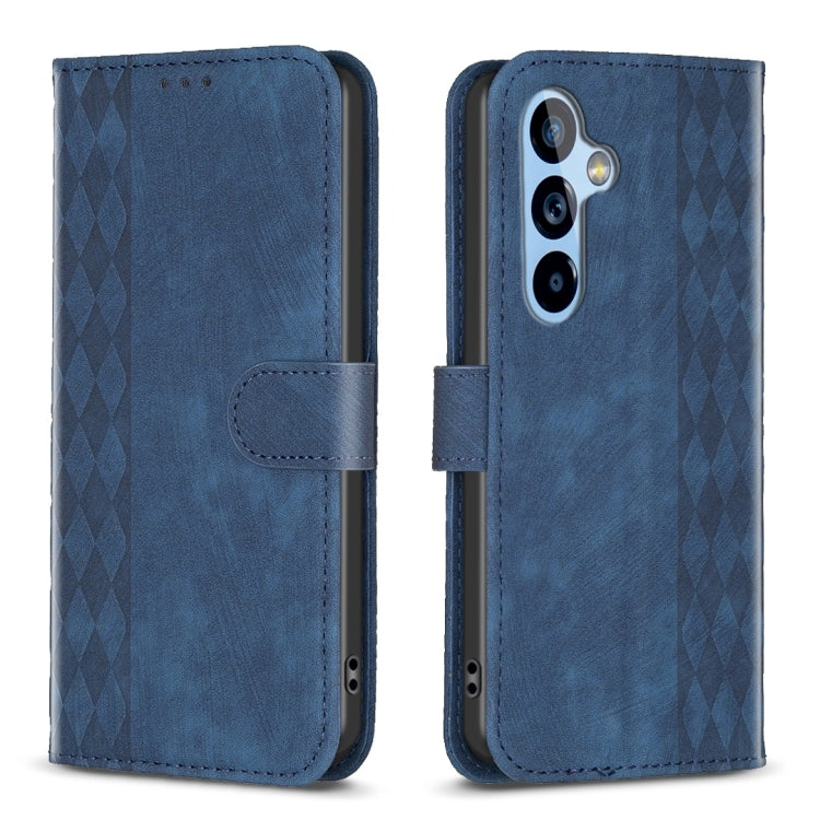 Plaid Embossed Leather Phone Case