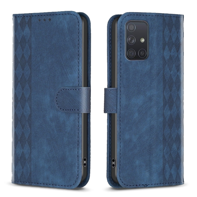 Plaid Embossed Leather Phone Case
