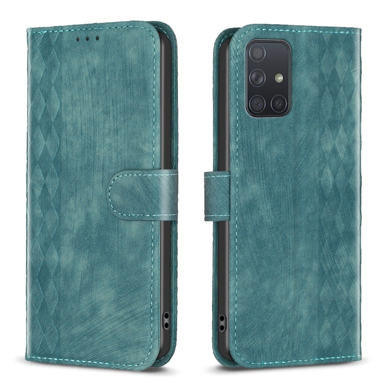 Plaid Embossed Leather Phone Case