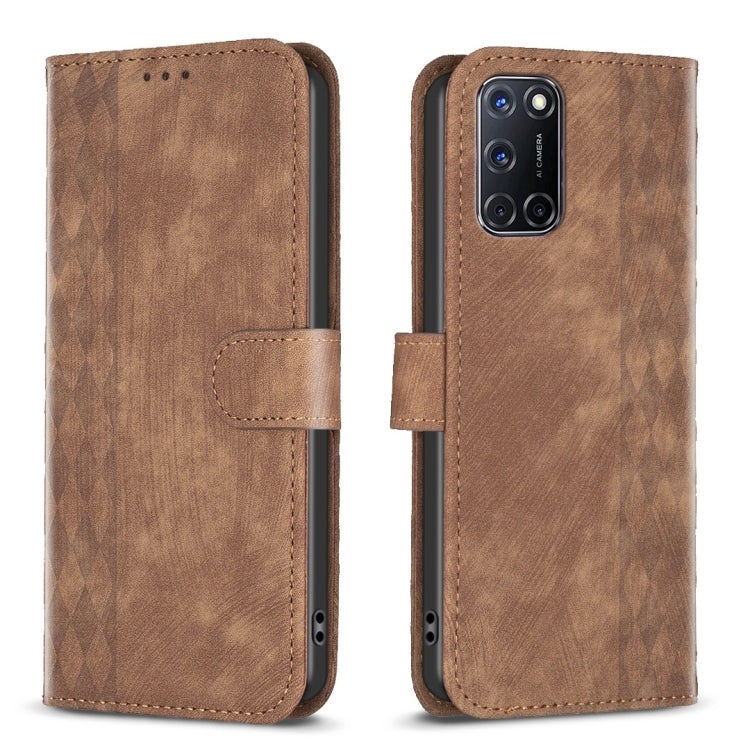 Plaid Embossed Leather Phone Case