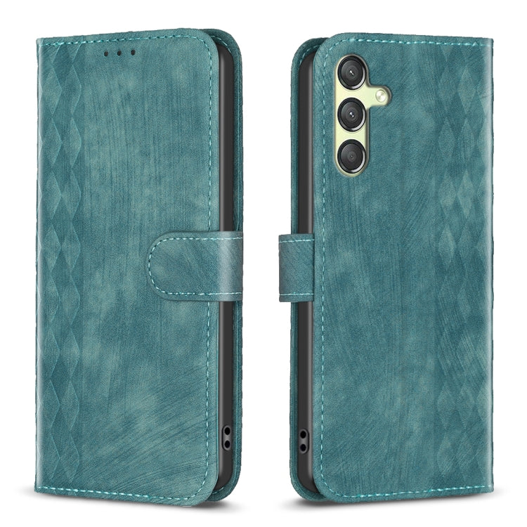 Plaid Embossed Leather Phone Case, For Samsung Galaxy A35, For Samsung Galaxy S24 Ultra 5G, For Samsung Galaxy A15, For Samsung Galaxy A25 5G