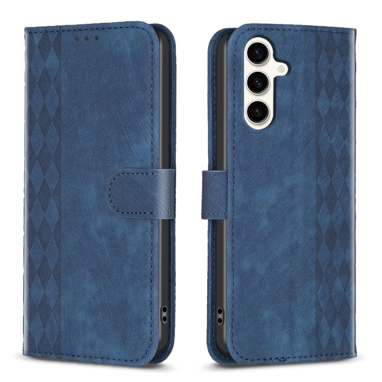 Plaid Embossed Leather Phone Case