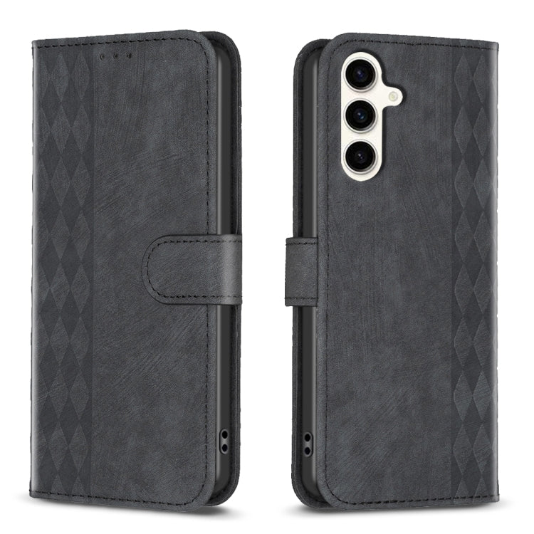 Plaid Embossed Leather Phone Case, For Samsung Galaxy S24 Ultra 5G, For Samsung Galaxy A15, For Samsung Galaxy S24+ 5G, For Samsung Galaxy S23 FE 5G