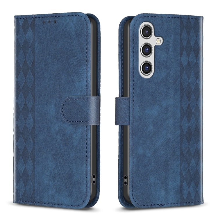 Plaid Embossed Leather Phone Case, For Samsung Galaxy S24 Ultra 5G, For Samsung Galaxy A15, For Samsung Galaxy S24+ 5G, For Samsung Galaxy S23 FE 5G