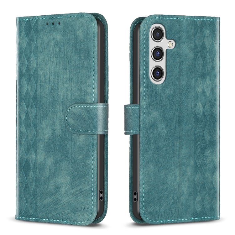 Plaid Embossed Leather Phone Case, For Samsung Galaxy S24 Ultra 5G, For Samsung Galaxy A15, For Samsung Galaxy S24+ 5G, For Samsung Galaxy S23 FE 5G