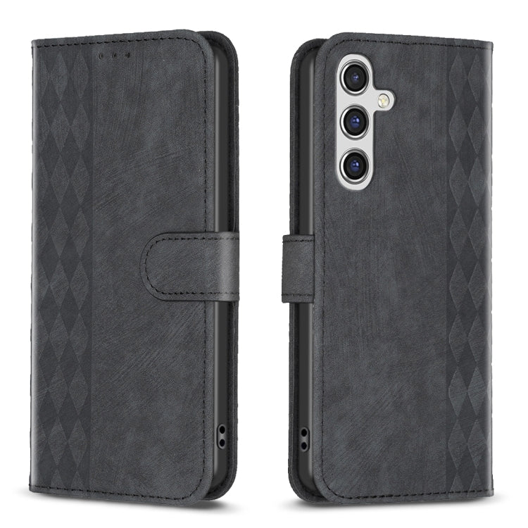 Plaid Embossed Leather Phone Case, For Samsung Galaxy S24 Ultra 5G, For Samsung Galaxy A15, For Samsung Galaxy S24+ 5G, For Samsung Galaxy S23 FE 5G