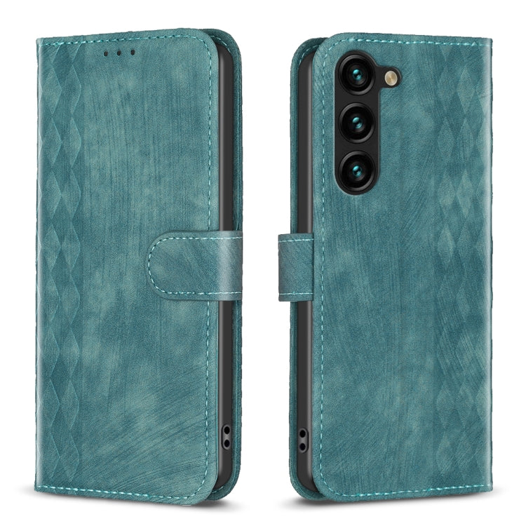 Plaid Embossed Leather Phone Case