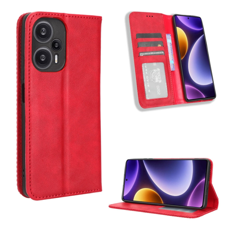Magnetic Buckle Retro Texture Leather Phone Case