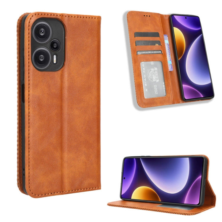Magnetic Buckle Retro Texture Leather Phone Case