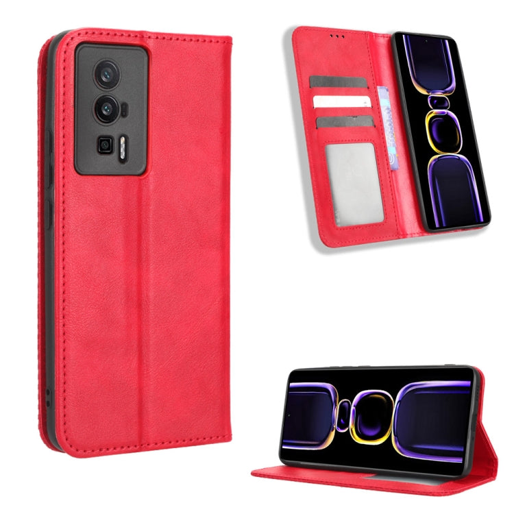 Magnetic Buckle Retro Texture Leather Phone Case