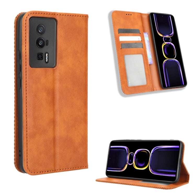 Magnetic Buckle Retro Texture Leather Phone Case