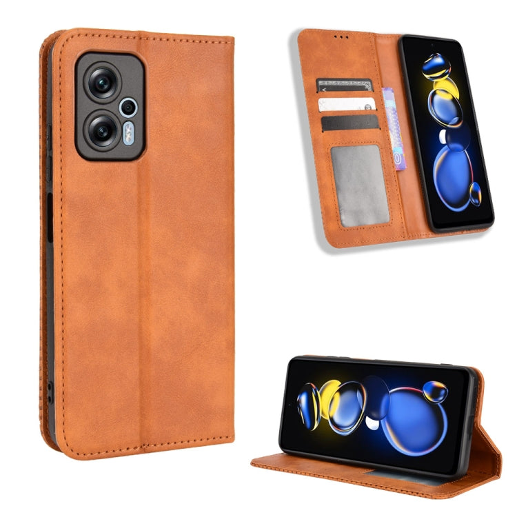 Magnetic Buckle Retro Texture Leather Phone Case
