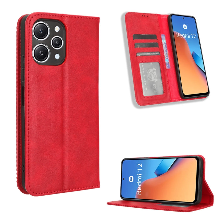 Magnetic Buckle Retro Texture Leather Phone Case