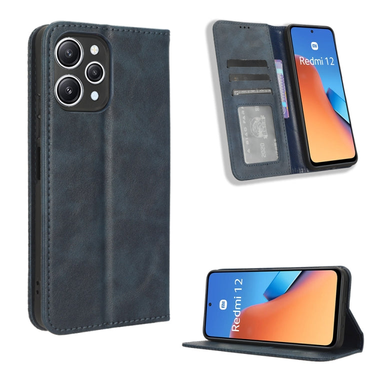 Magnetic Buckle Retro Texture Leather Phone Case