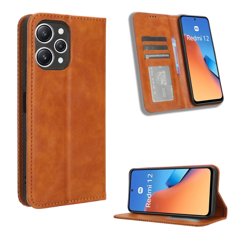 Magnetic Buckle Retro Texture Leather Phone Case