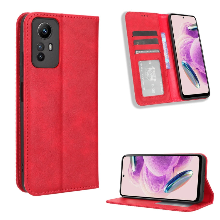 Magnetic Buckle Retro Texture Leather Phone Case