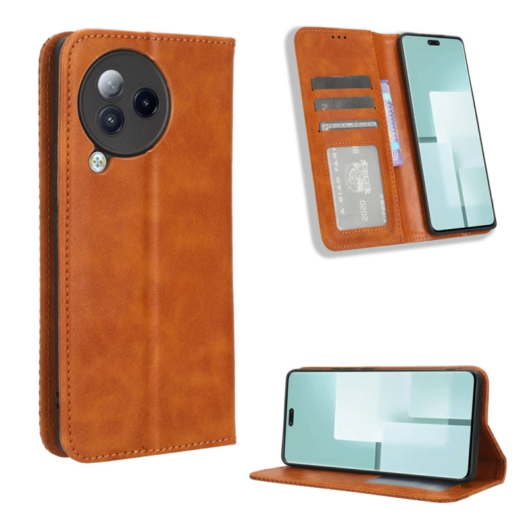 Magnetic Buckle Retro Texture Leather Phone Case