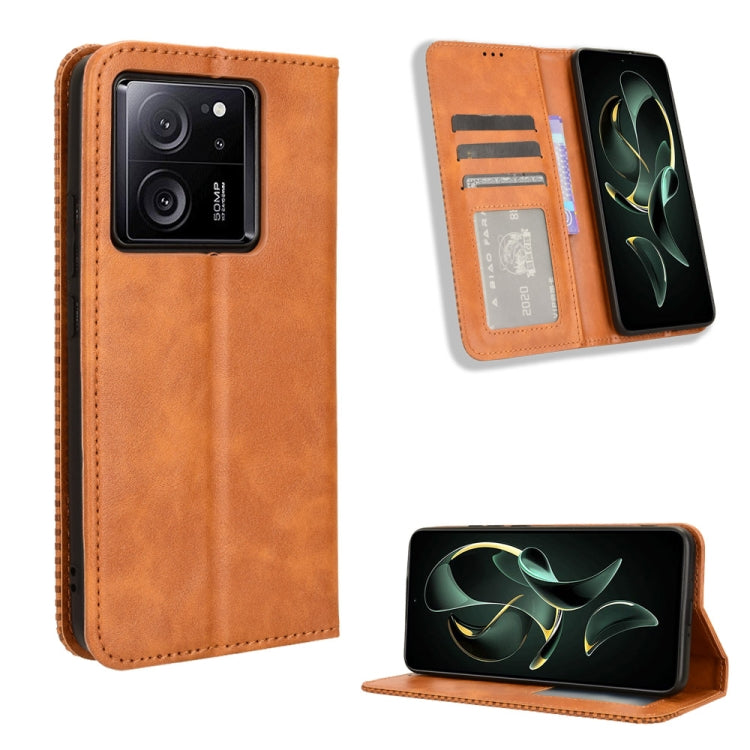 Magnetic Buckle Retro Texture Leather Phone Case