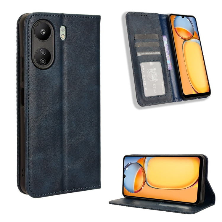 Magnetic Buckle Retro Texture Leather Phone Case