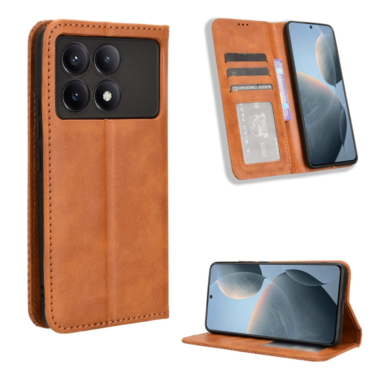Magnetic Buckle Retro Texture Leather Phone Case