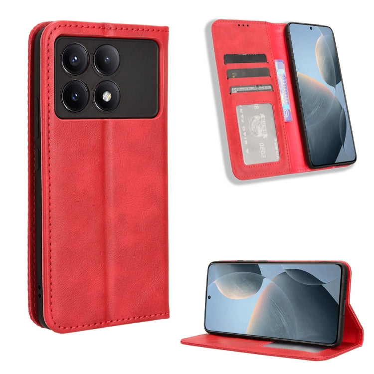 Magnetic Buckle Retro Texture Leather Phone Case