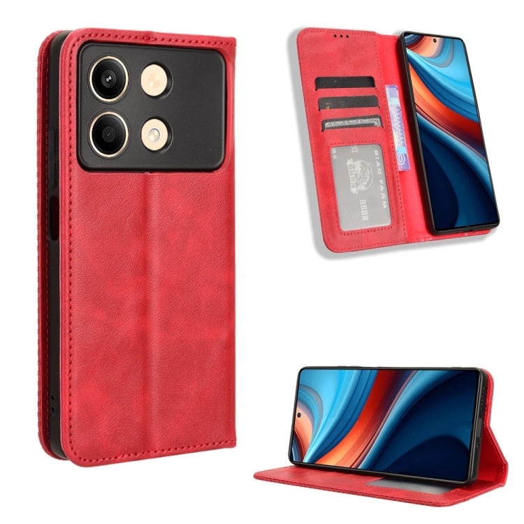 Magnetic Buckle Retro Texture Leather Phone Case