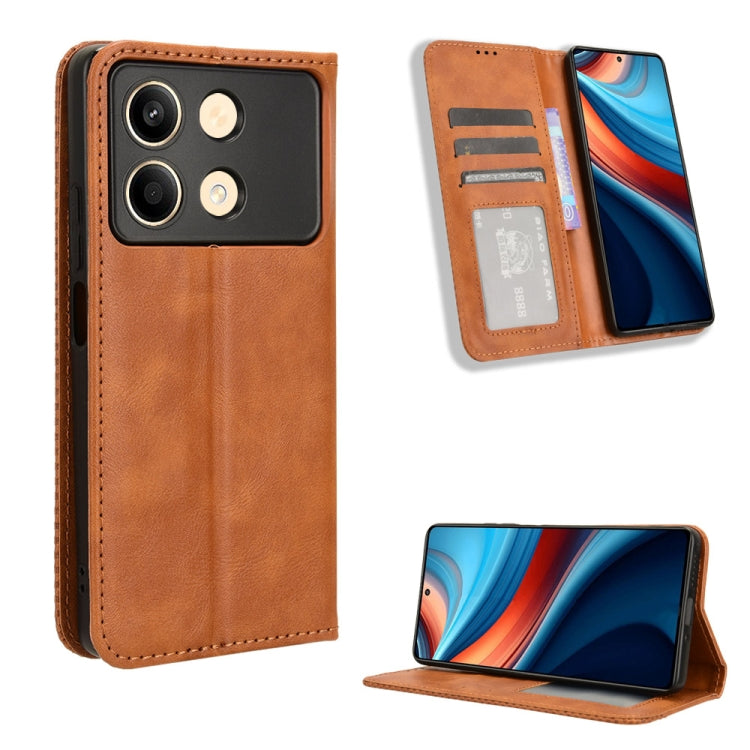 Magnetic Buckle Retro Texture Leather Phone Case