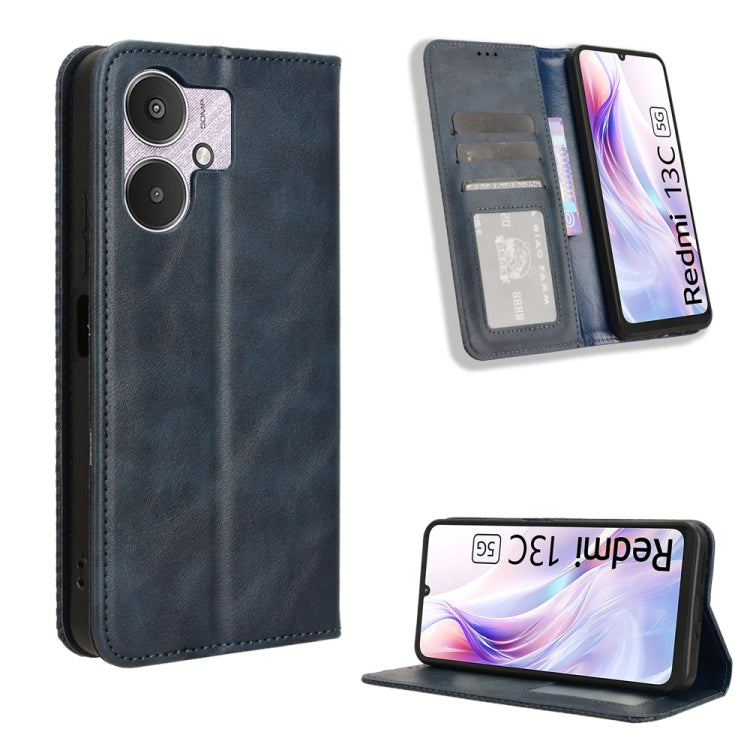 Magnetic Buckle Retro Texture Leather Phone Case