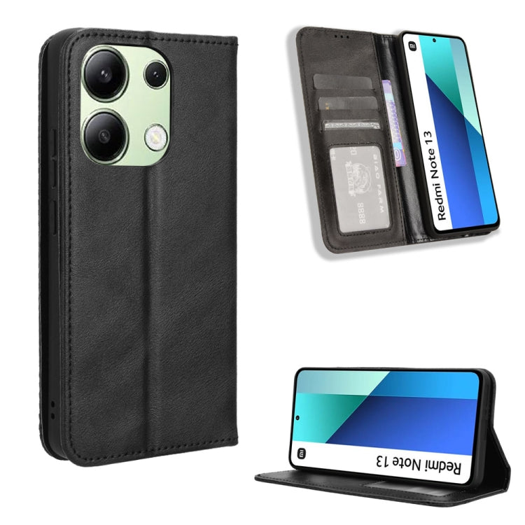 Magnetic Buckle Retro Texture Leather Phone Case