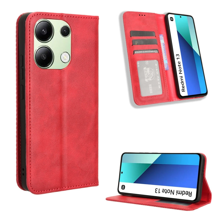 Magnetic Buckle Retro Texture Leather Phone Case