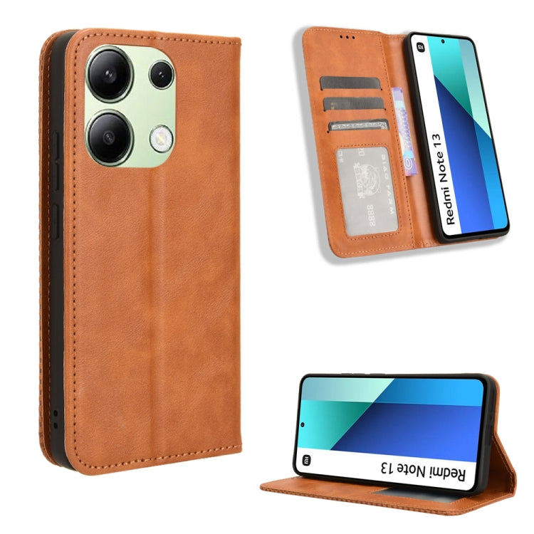 Magnetic Buckle Retro Texture Leather Phone Case