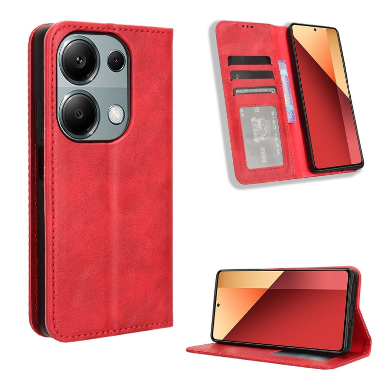 Magnetic Buckle Retro Texture Leather Phone Case
