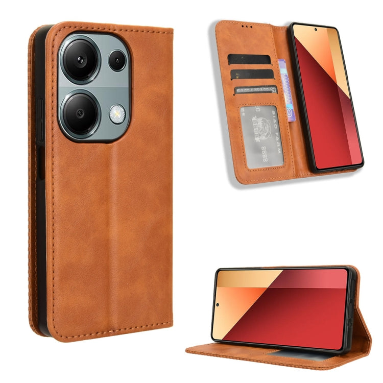 Magnetic Buckle Retro Texture Leather Phone Case