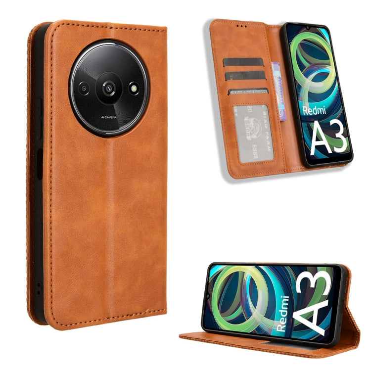 Magnetic Buckle Retro Texture Leather Phone Case