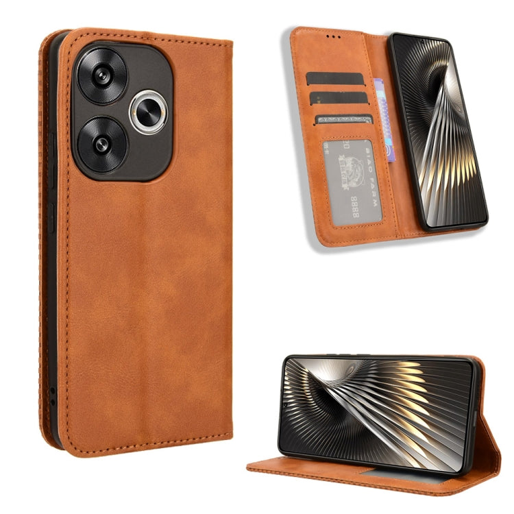 Magnetic Buckle Retro Texture Leather Phone Case