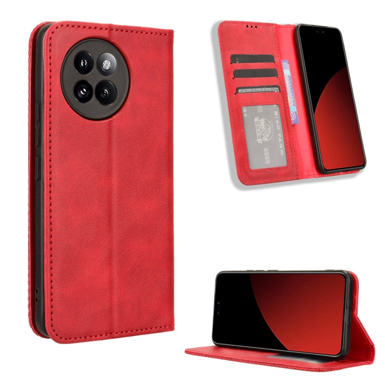 Magnetic Buckle Retro Texture Leather Phone Case