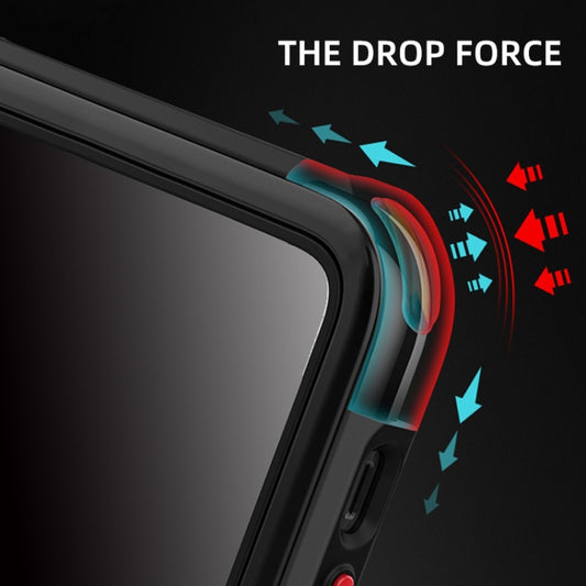 Close-up of reinforced airbag technology in iPAKY case for iPhone 11 Pro Max shock absorption