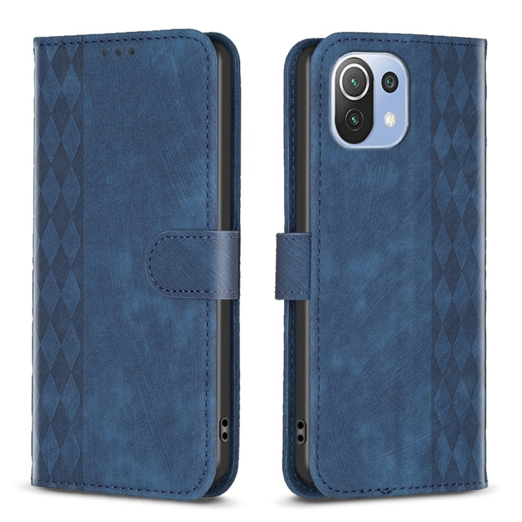 Plaid Embossed Leather Phone Case