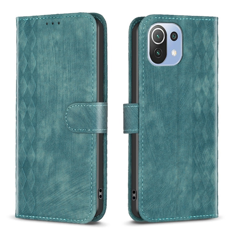 Plaid Embossed Leather Phone Case