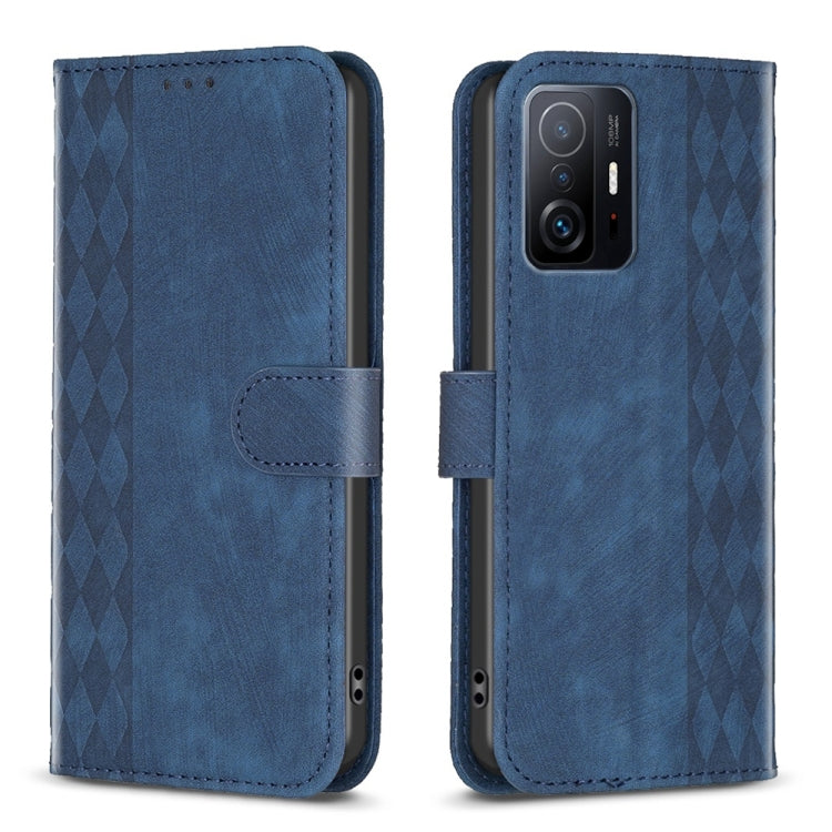 Plaid Embossed Leather Phone Case